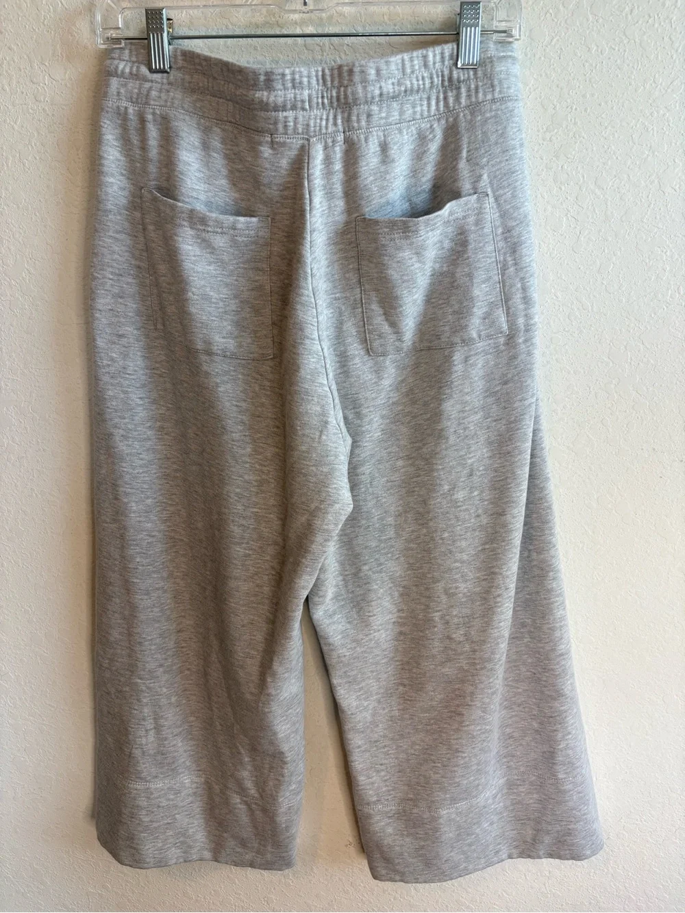 Quince SuperSoft Fleece Cropped Wide Leg Pants Medium